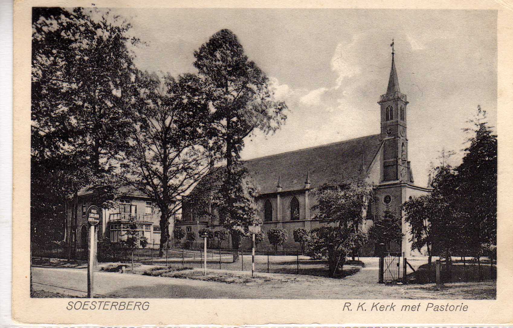 ansichtkaart oude caroluskerk